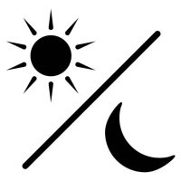 Sun and moon glyph silhouette icon,  black day and night symbol, flat vector simple element illustration isolated on white background